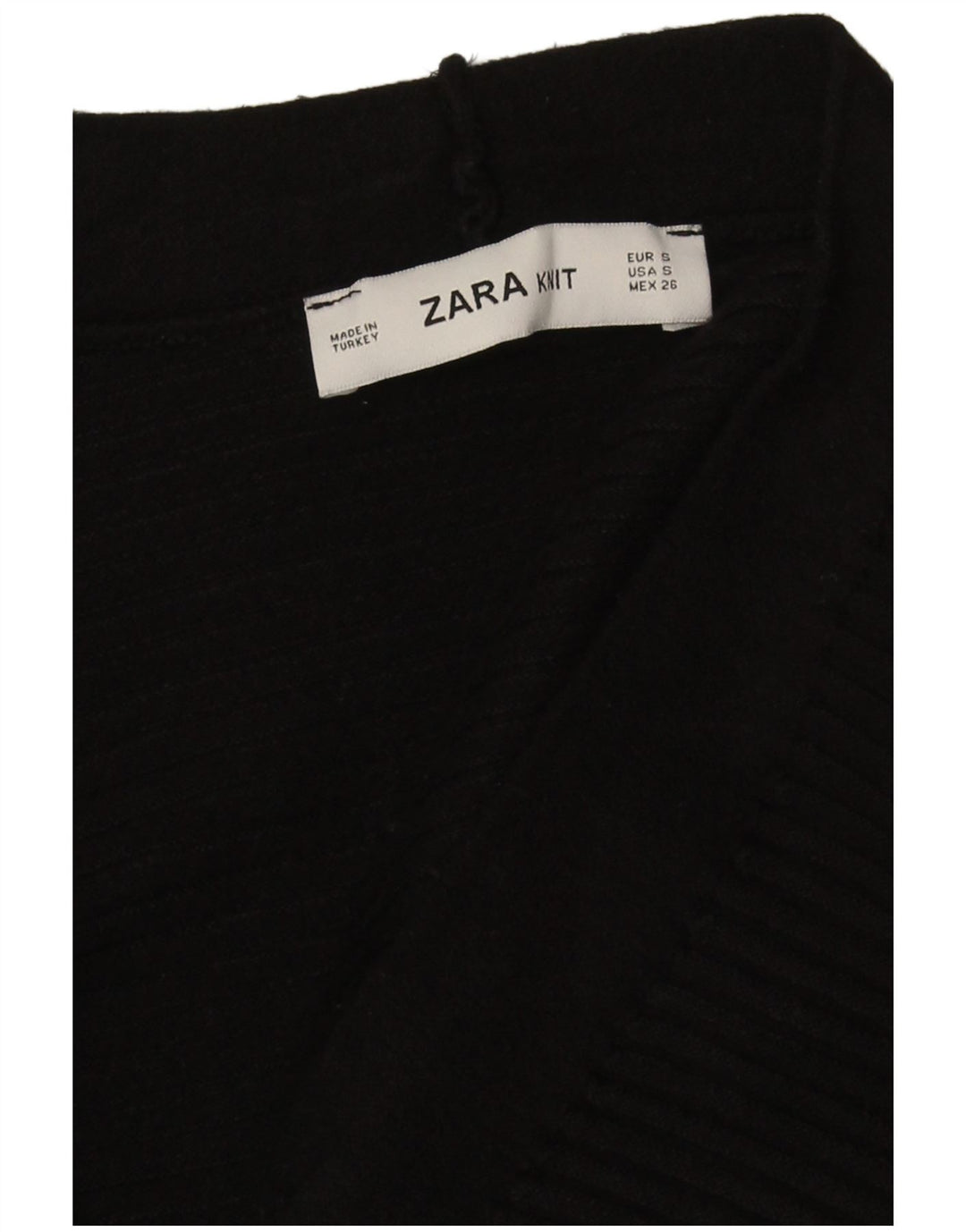 Zara Damen Crop Oversized Cardigan Pullover UK 10 Small Schwarz Klassisch
