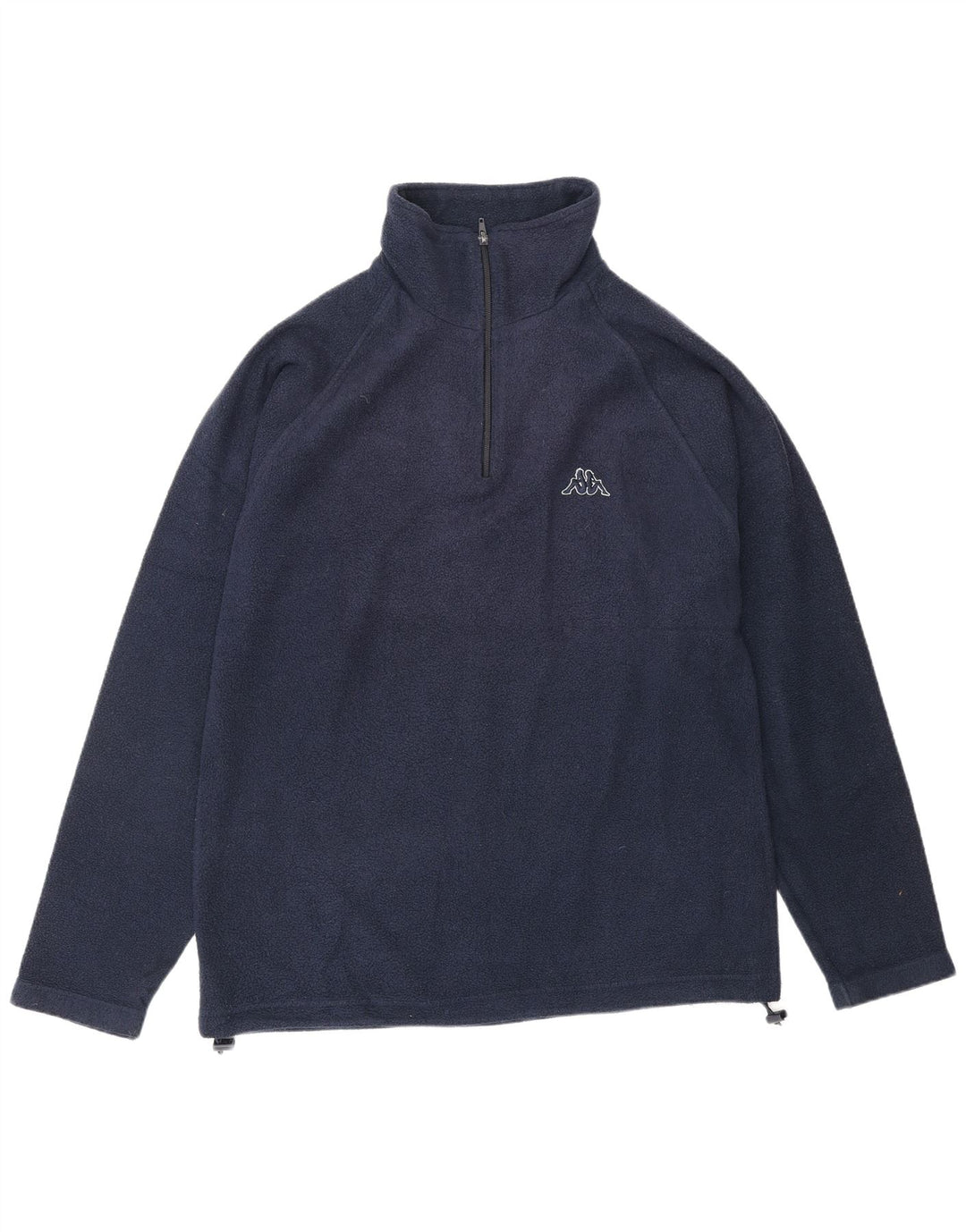 KAPPA Herren-Fleecepullover mit Reißverschluss am Hals, mittelgroß, Marineblau