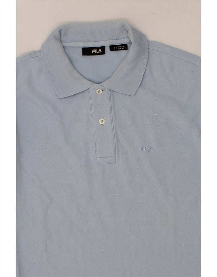 FILA Mens Polo Shirt Medium Blue Vintage Fila and Second-Hand Fila from Messina Hembry 