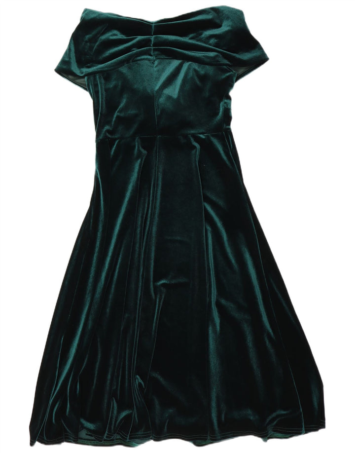 Quiz Damen Velours-Maxikleid UK 12 Mittelgrünes Polyester