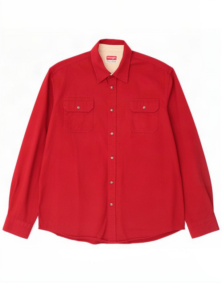 Wrangler Herrenhemd XL, rote Baumwolle