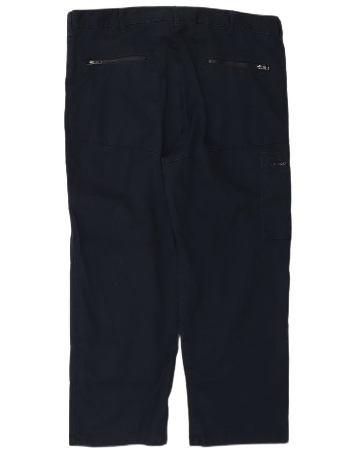 DICKIES Mens Straight Cargo Trousers  W40 L26 Navy Blue Polyester