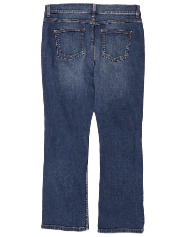 Marks & Spencer Damen Slim Bootcut Jeans UK 14 Large W34 L28 Blaue Baumwolle