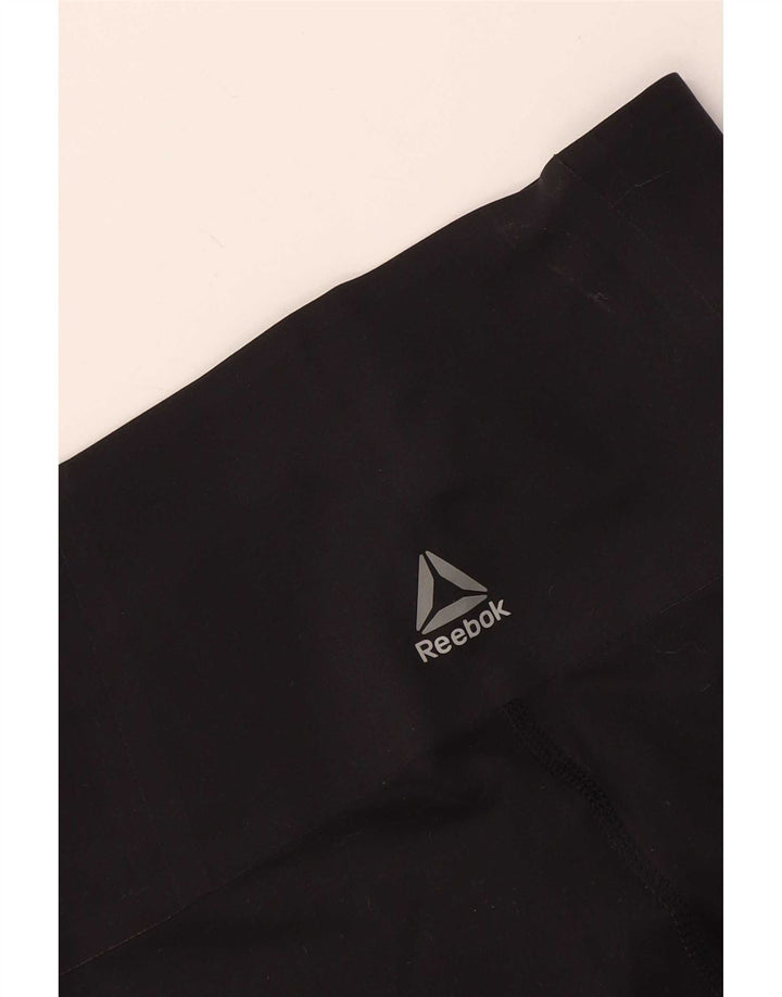 Reebok Damen Graphic Leggings UK 10 Small Schwarz