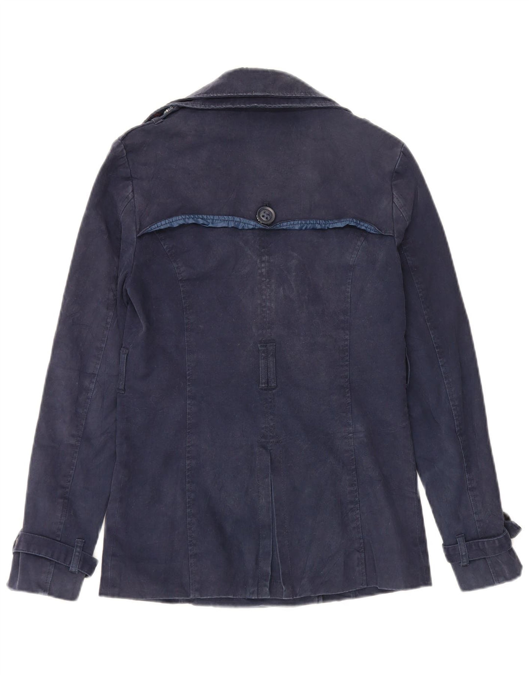 Superdry Damen Pea Coat UK 6 XS Marineblau Baumwolle