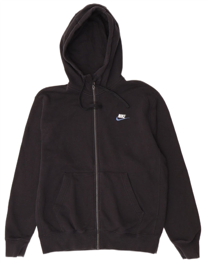 Nike Herren-Kapuzenpullover mit Reißverschluss, mittelschwarz, Baumwolle