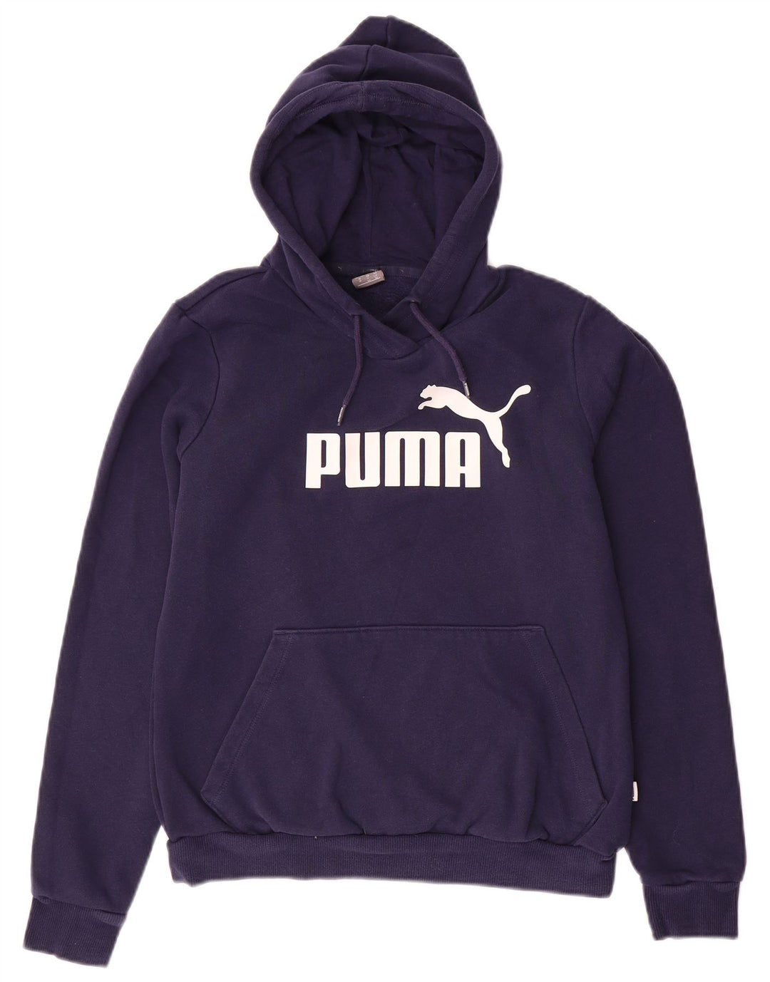 PUMA Damen Graphic Hoodie Pullover UK 12 Medium Marineblau Polyester