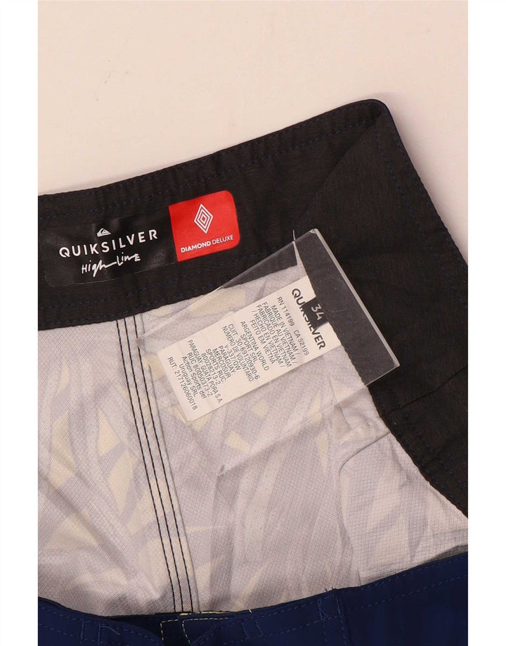 Quiksilver Herren-Badeshorts, groß, aus Polyester mit blauem Blumenmuster