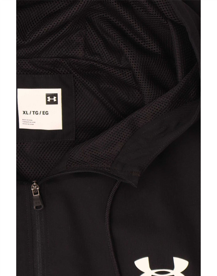 Under Armour Herren-Trainingsanzug mit Kapuze, Jacke XL, Schwarz, Farbblock
