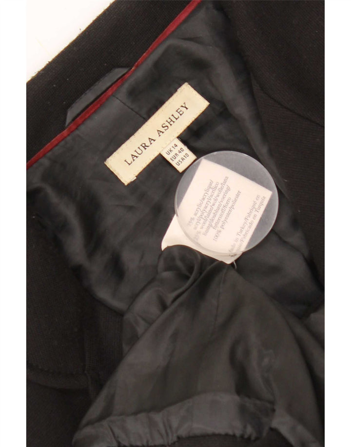 Laura Ashley Damen-Blazerjacke mit 4 Knöpfen, Gr. 14, Größe L, Schwarz, Acryl