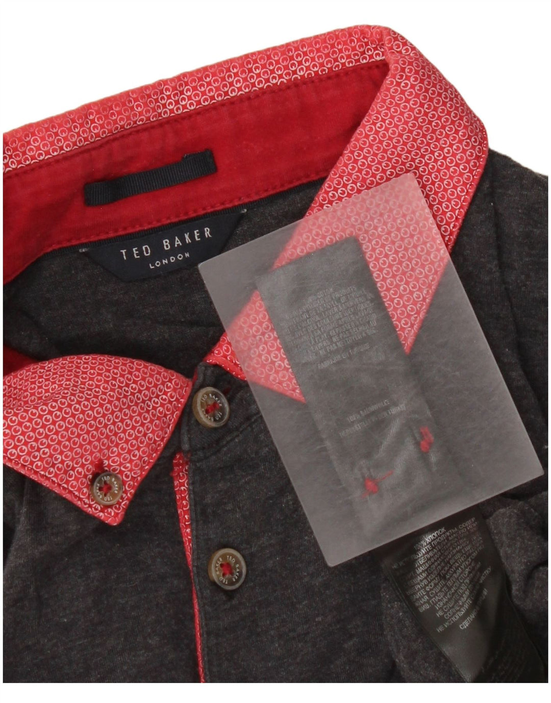 Ted Baker Mens Polo Shirt XS Grey Colourblock Cotton