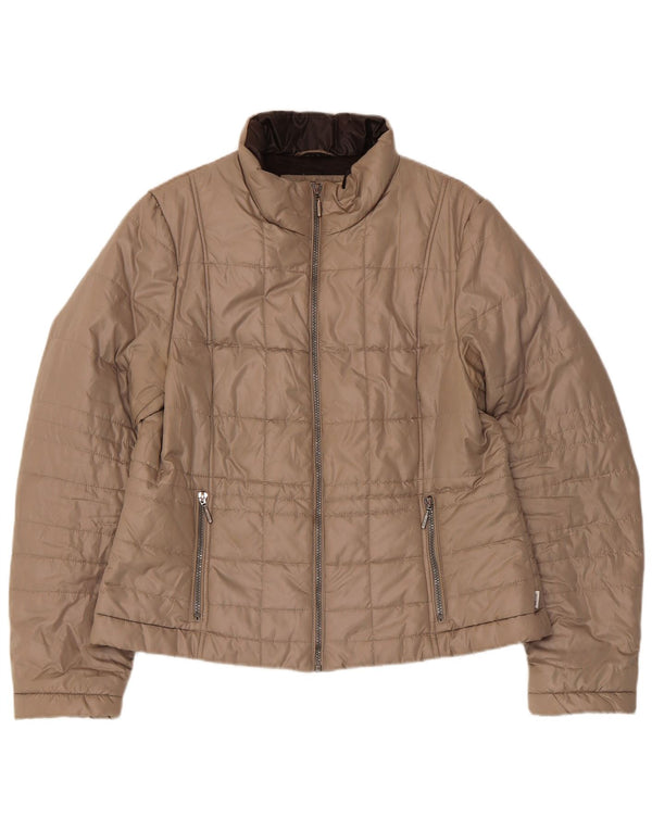 Geox Damen Respira Wattierte Jacke UK 18 XL Beige Polyester