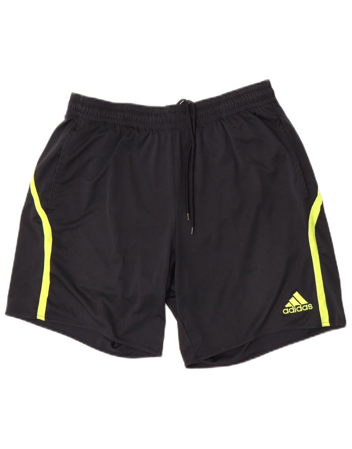 Adidas Herren Climacool Sportshorts, groß, schwarzes Farbblock-Polyester