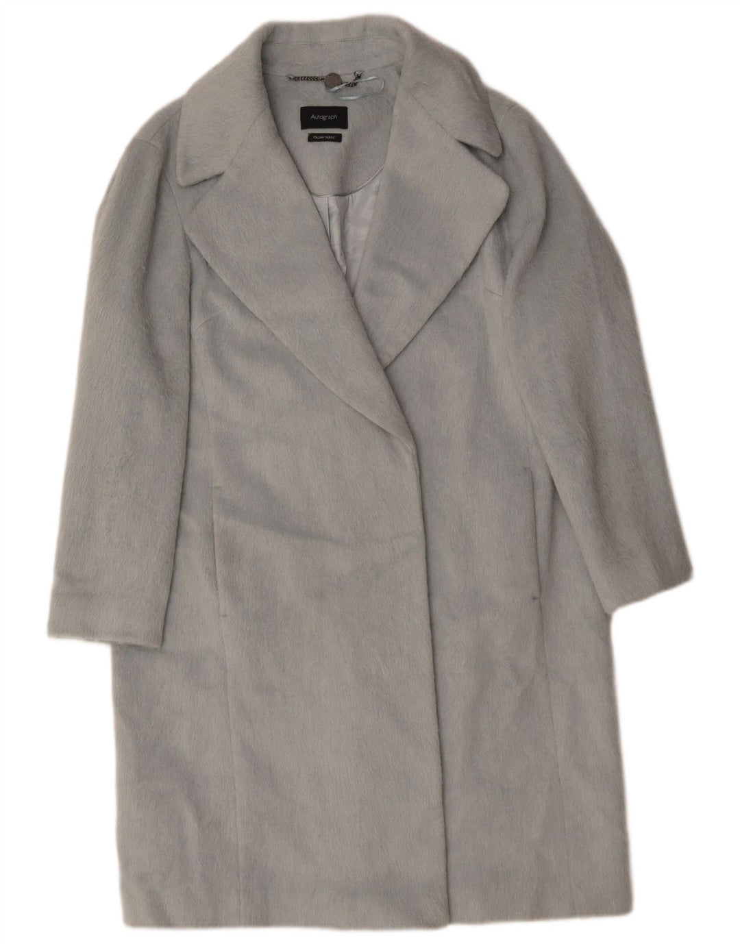 Marks & Spencer Damen Autograph Overcoat UK 14 Large Blau Polyester