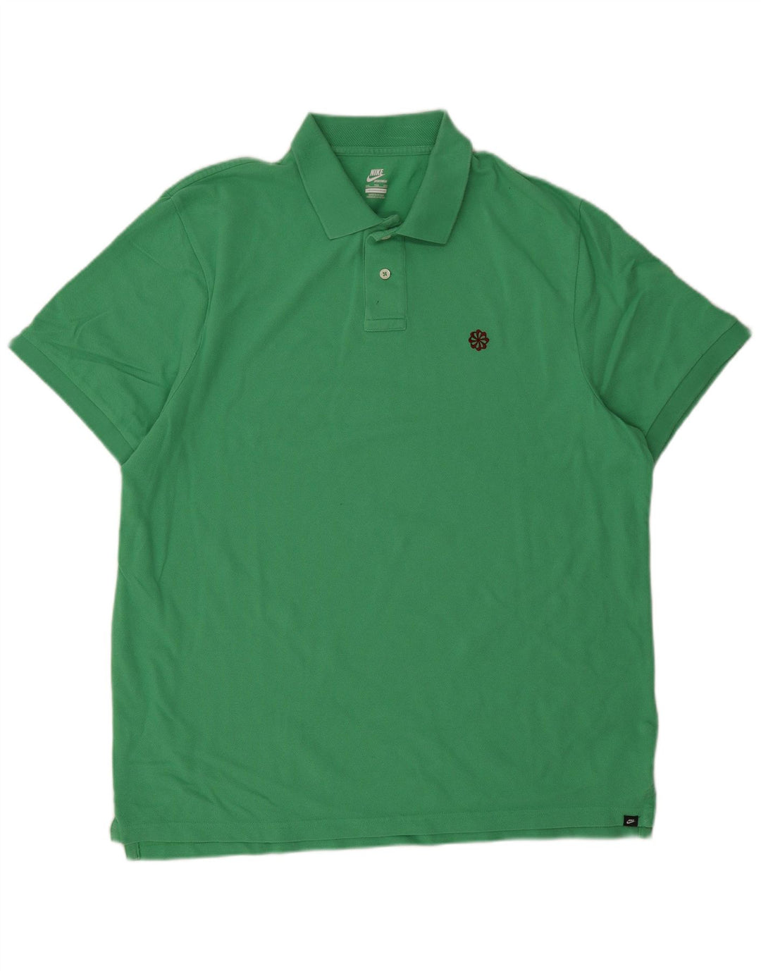 Nike Herren Poloshirt 2XL Grüne Baumwolle