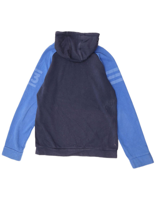 Adidas Herren Kapuzenpullover mit Grafik, Größe S, Marineblau, Farbblock