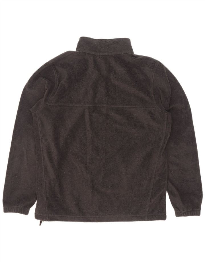 Columbia Herren-Fleecepullover mit Reißverschluss am Hals, groß, aus schwarzem Polyester