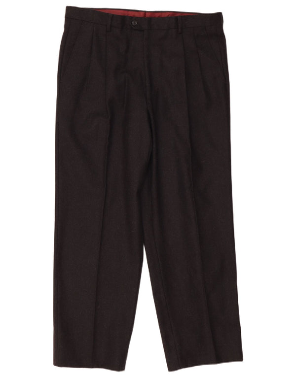 Titanus Mens Pegged Suit Hose IT 52 XL W36 L29 Graue Schurwolle