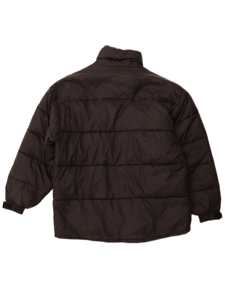 Vintage Herren Wattierte Jacke UK 42 XL Schwarz Polyester
