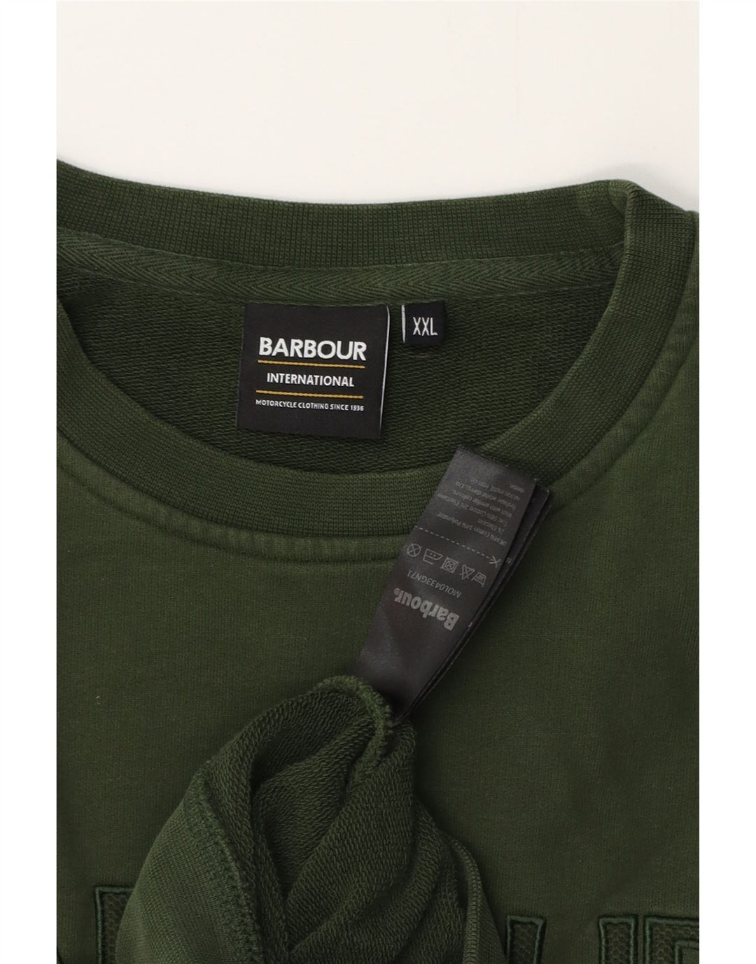 BARBOUR Herren-Sweatshirt mit Grafik, 2XL, grüne Baumwolle