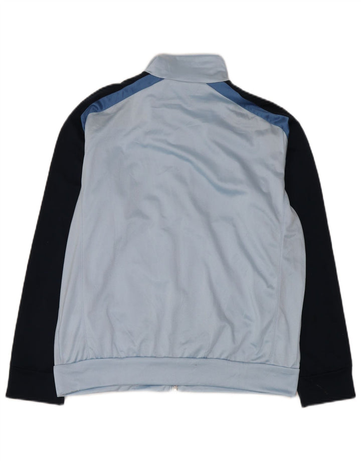 Adidas Jungen-Trainingsanzug-Top-Jacke, 13–14 Jahre, blaues Colourblock-Polyester