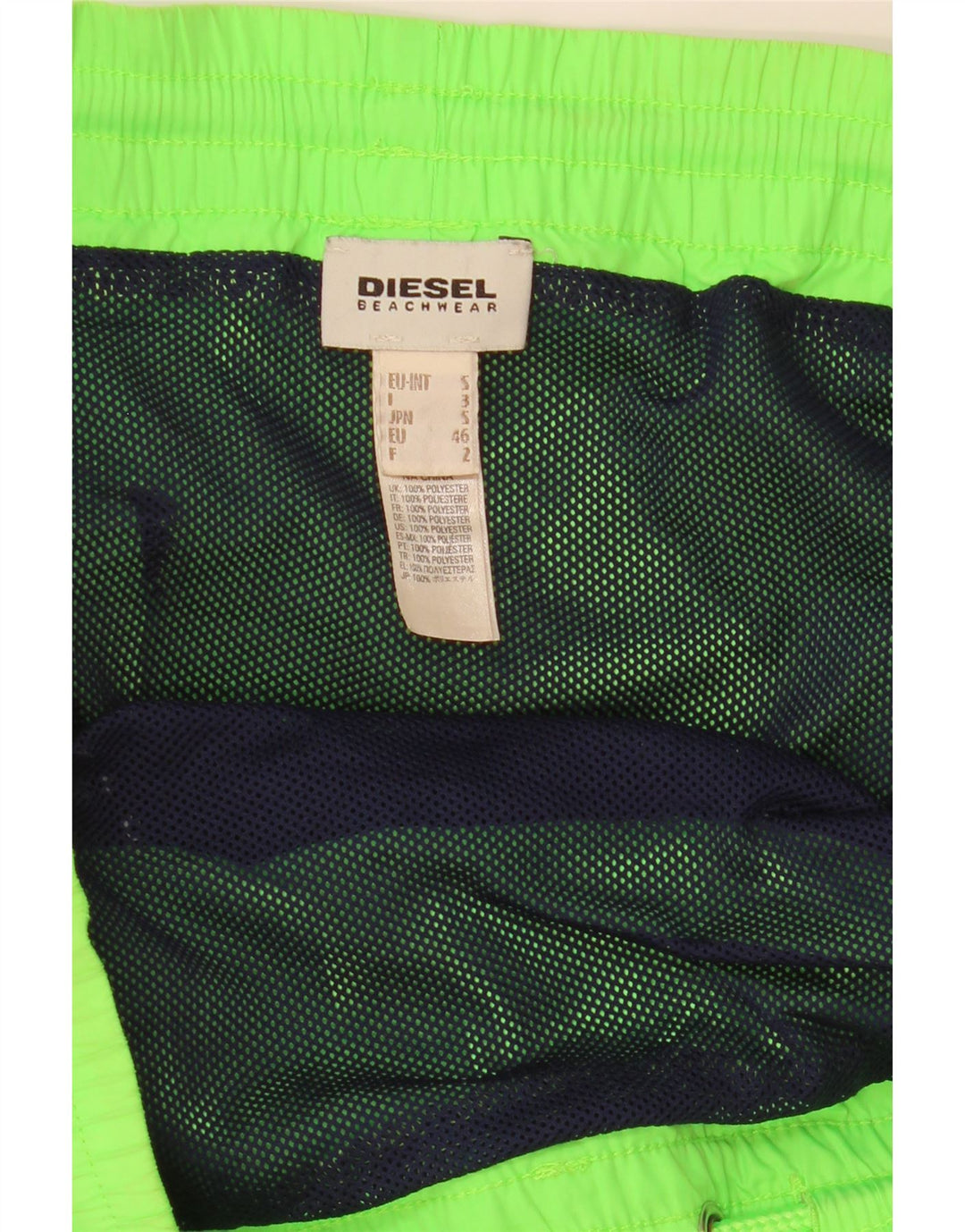 Diesel Herren Badeshorts mit Grafik, Größe S, Grün, Polyester