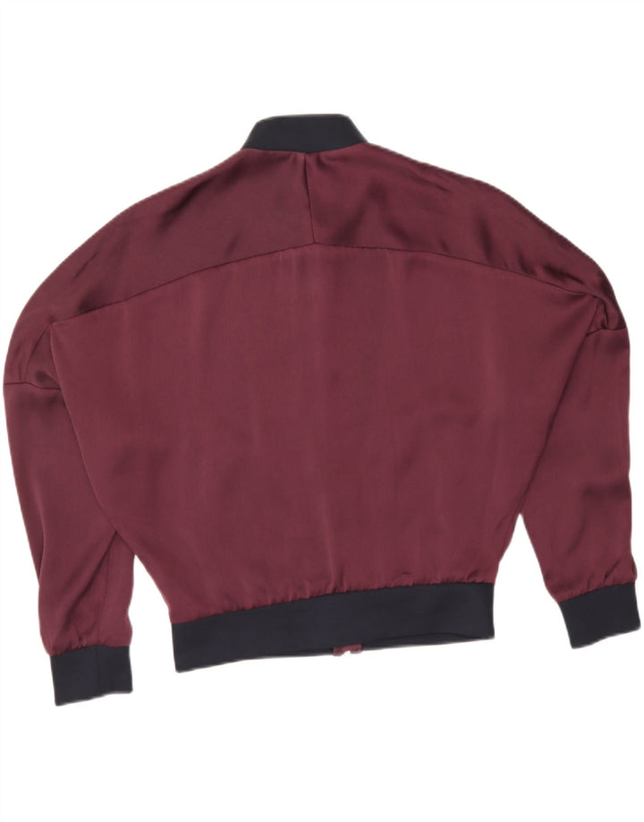 TOPSHOP Womens Bomber Jacket UK 8 Small Burgundy Vintage Topshop and Second-Hand Topshop from Messina Hembry 