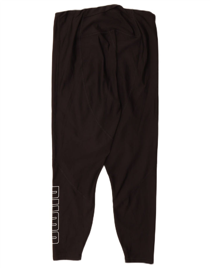 PUMA Damen Graphic Leggings UK 14 Large Schwarz