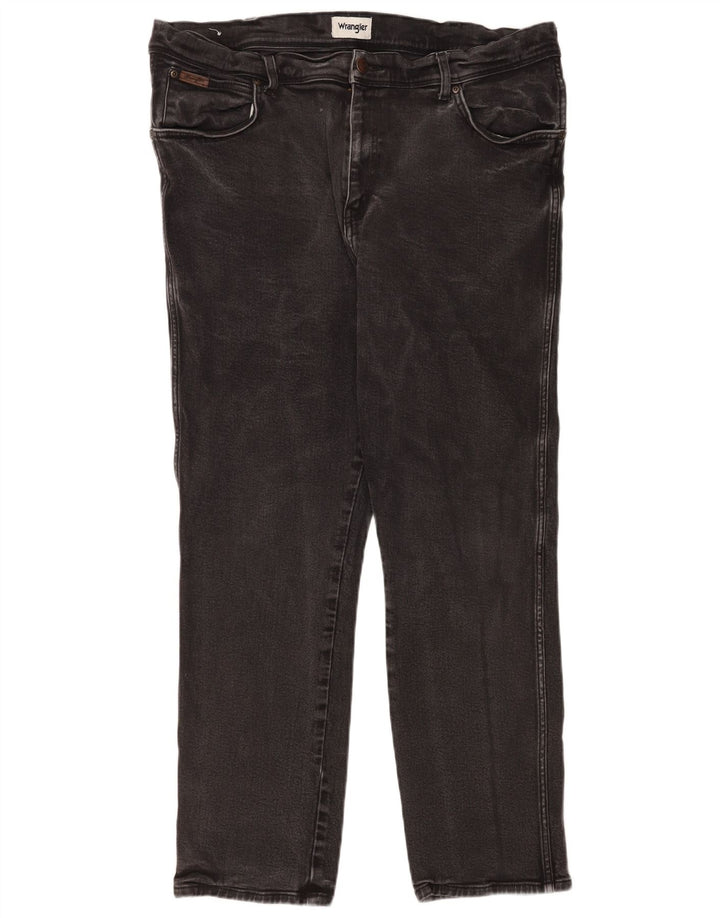 Wrangler Herren Texas Straight Jeans W42 L32 Graue Baumwolle