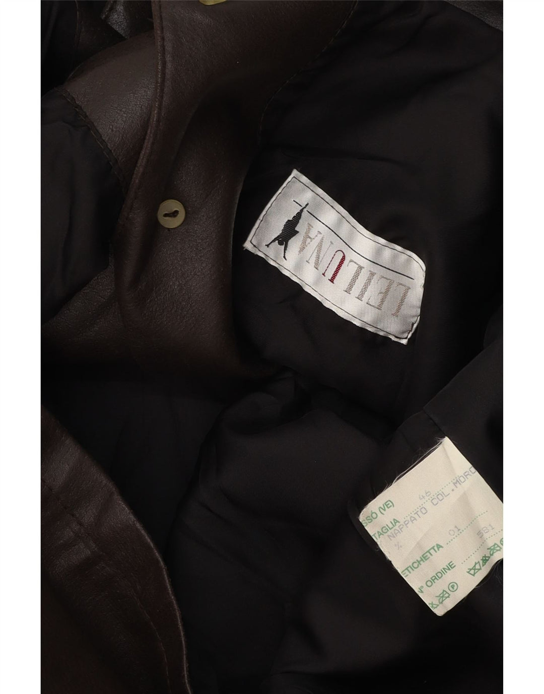 Vintage Damen Übergroßer Ledermantel IT 46 Großes braunes Leder