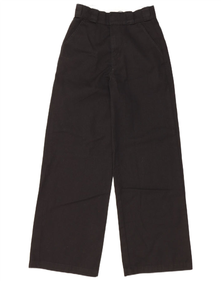 Dickies Damen-Chinohose mit weitem Bein, W24 L30, schwarzes Polyester