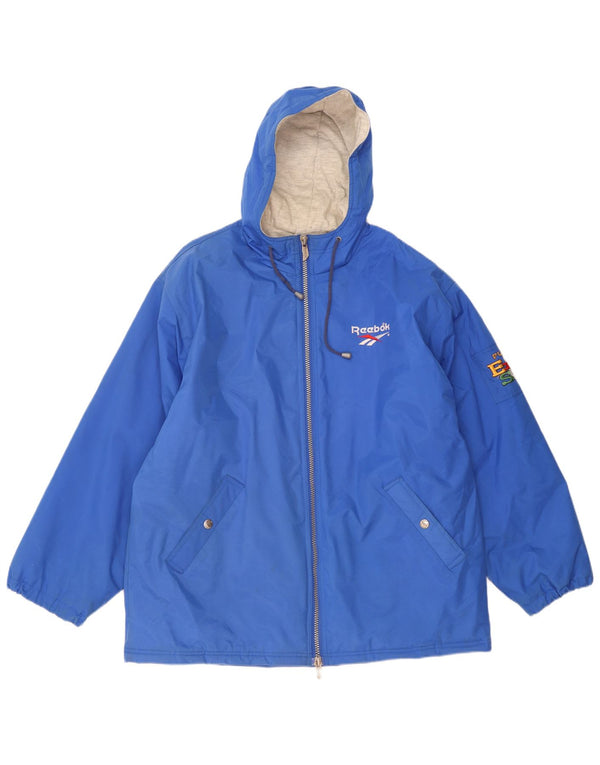 Reebok Herren Graphic Hooded Windbreaker Jacke UK 42 XL Blau Polyamid