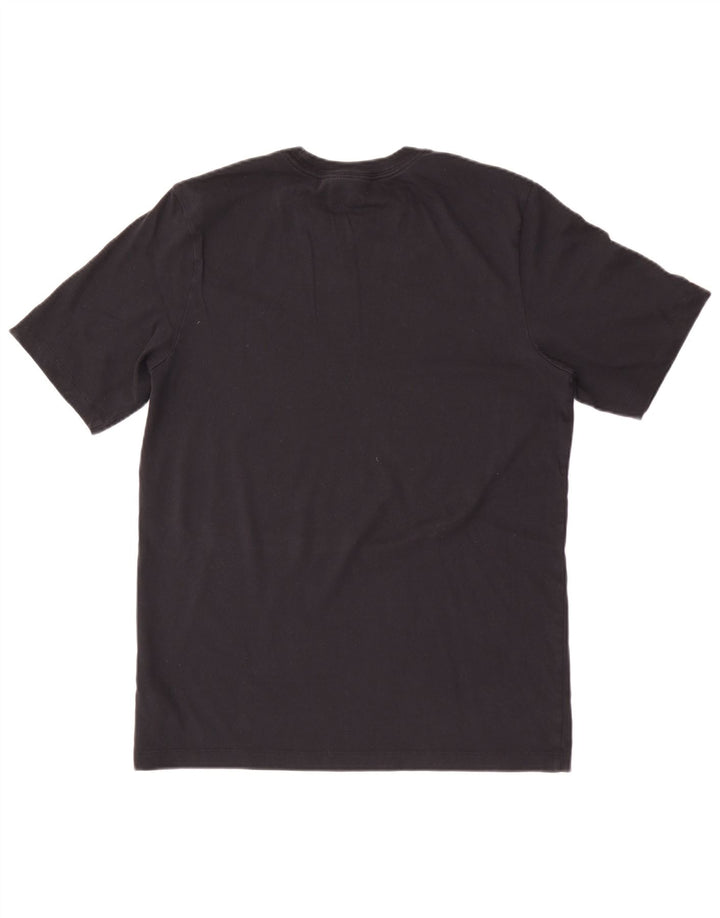 Nike Herren Dri Fit Graphic T-Shirt-Oberteil aus mittelschwarzer Baumwolle