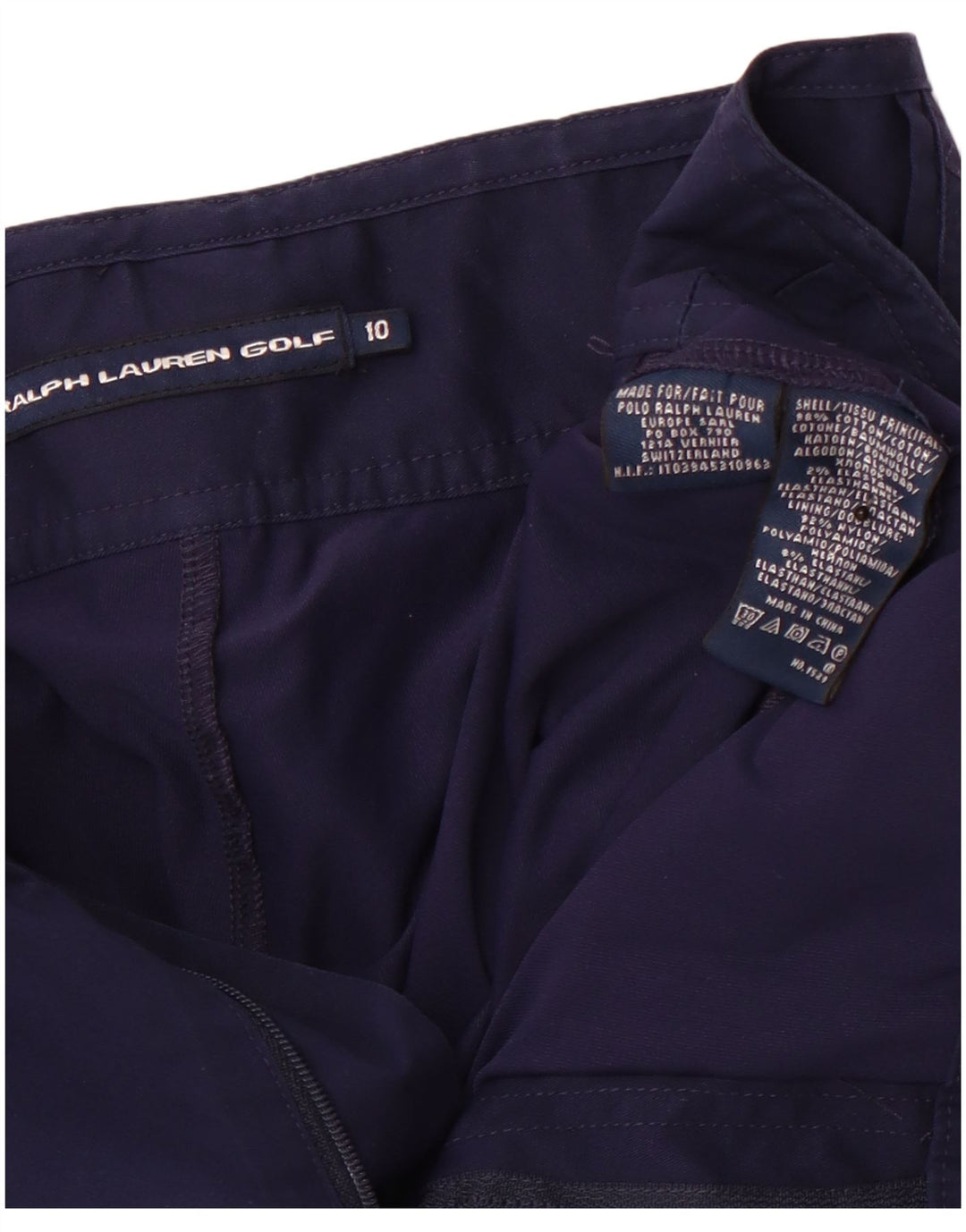 RALPH LAUREN Damen Skort US 10 Large Marineblaue Baumwolle