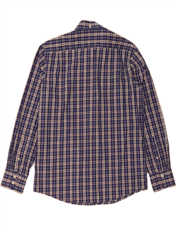 BEN SHERMAN Mens Shirt Medium Navy Blue Check Cotton Vintage Ben Sherman and Second-Hand Ben Sherman from Messina Hembry 