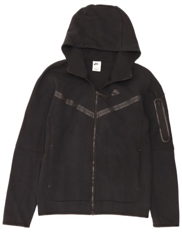 Nike Herren-Kapuzenpullover mit Reißverschluss, Größe S, schwarze Baumwolle