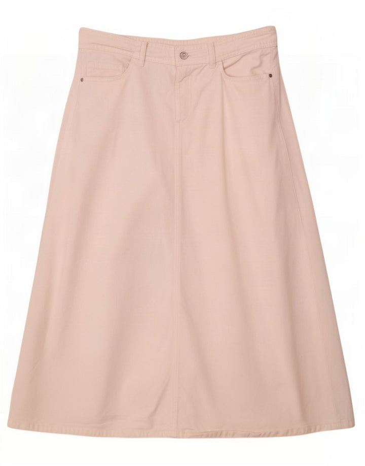 Zara Damen Midi-Jeansrock Medium W28 Weiße Baumwolle