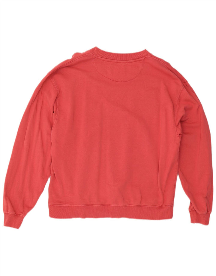 WRANGLER Womens Graphic Sweatshirt Jumper UK 14 Medium Red Cotton