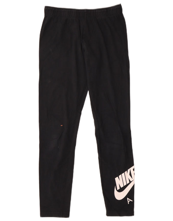 Nike Tight Fit Grafik-Leggings für Mädchen, 13–14 Jahre, XL, schwarze Baumwolle