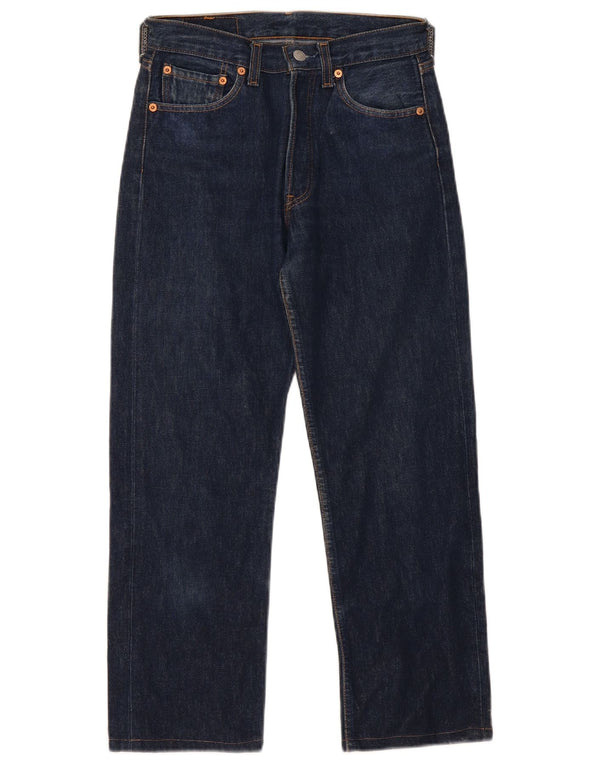 Levi's Damen 501 Straight Jeans W28 L26 Marineblaue Baumwolle
