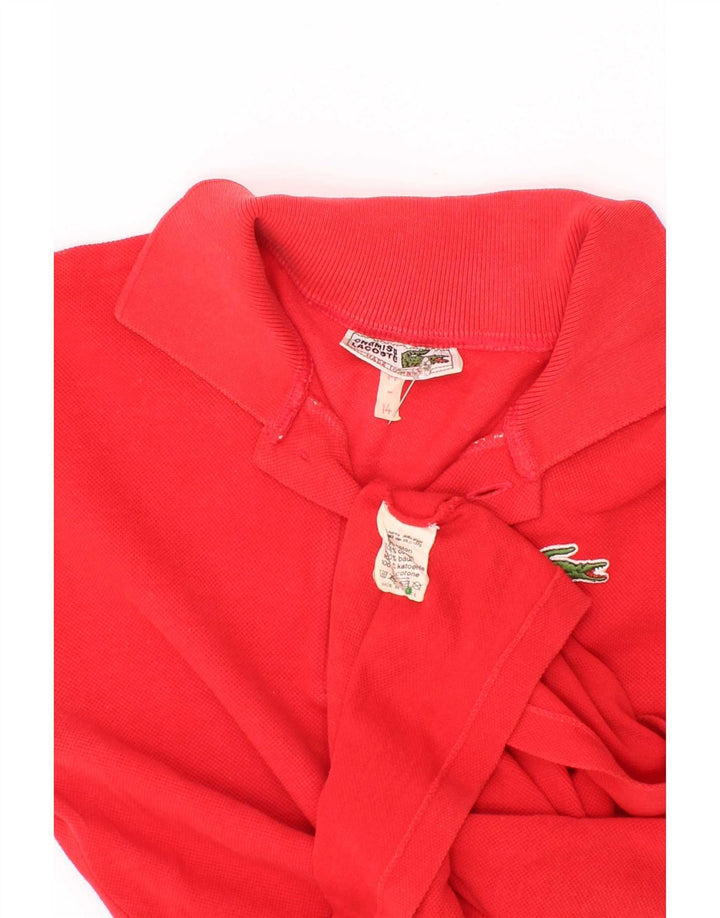 Lacoste Jungen-Poloshirt, 13–14 Jahre, rote Baumwolle