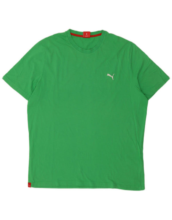 Puma Herren T-Shirt Top 2XL Grüne Baumwolle