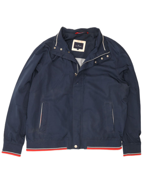 Marks & Spencer Mens Blue Harbour Bomber Jacket UK 42 XL Navy Polyester