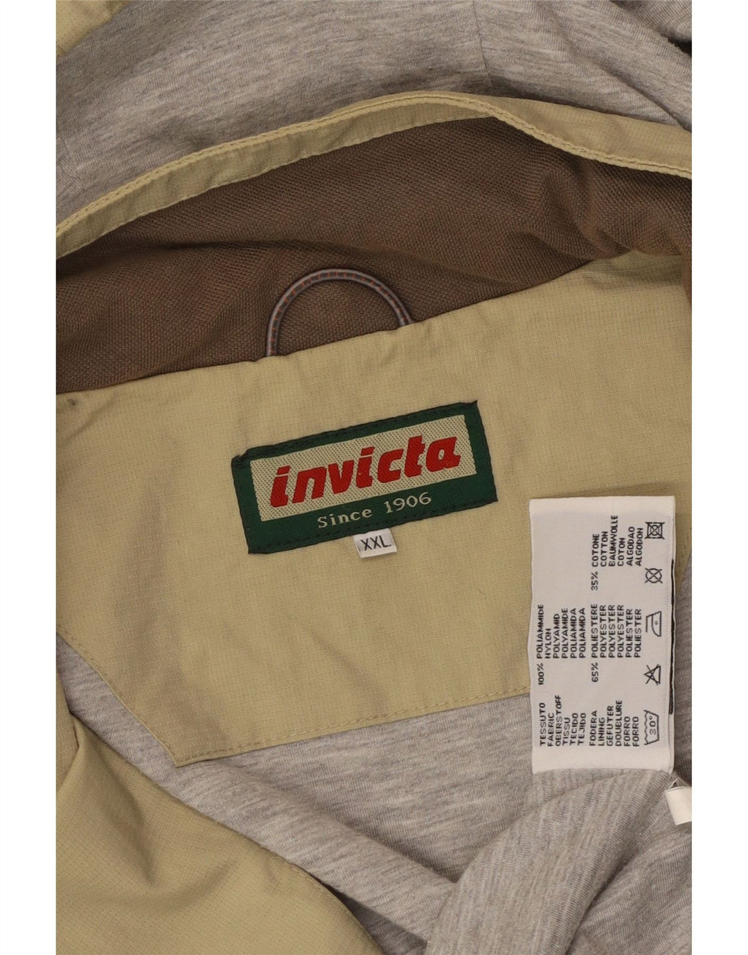 INVICTA Herren-Regenjacke mit Kapuze, UK 44 2XL, grünes Polyamid