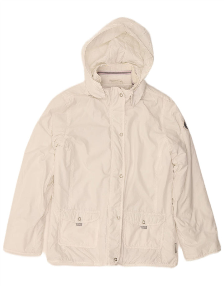 CHAMPION Windjacke mit Kapuze für Mädchen, 13–14 Jahre, XL, weißes Polyester