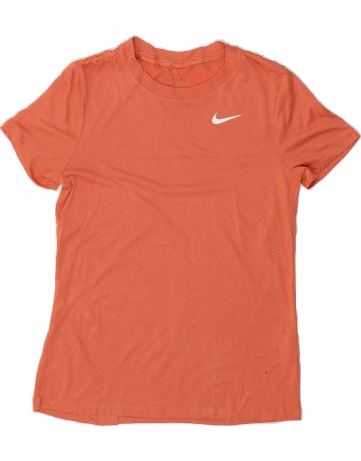NIKE Womens T-Shirt Top UK 10 Small Orange Polyester Vintage Nike and Second-Hand Nike from Messina Hembry 
