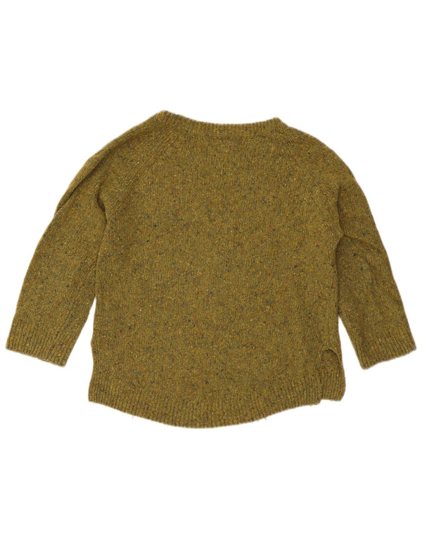 Massimo Dutti Damen-Pullover mit U-Boot-Ausschnitt, Gr. 10, Größe S, Khaki, gefleckt