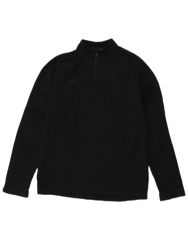 Nike Jungen Dri Fit Pullover-Trainingsanzugoberteil mit Reißverschluss, 13–14 Jahre, XL, Schwarz