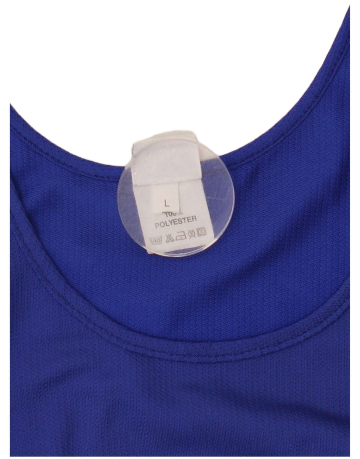 Asics Herren Grafik-Weste-Top, großes blaues Farbblock-Polyester