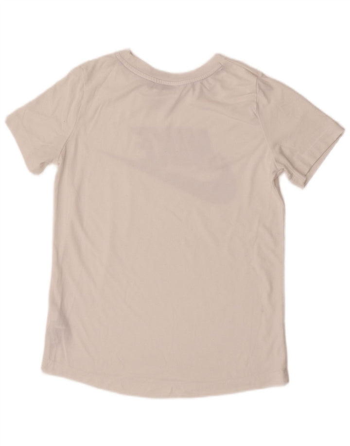 Nike Damen-T-Shirt mit Grafik, UK 10, Größe S, Weiß, Polyester